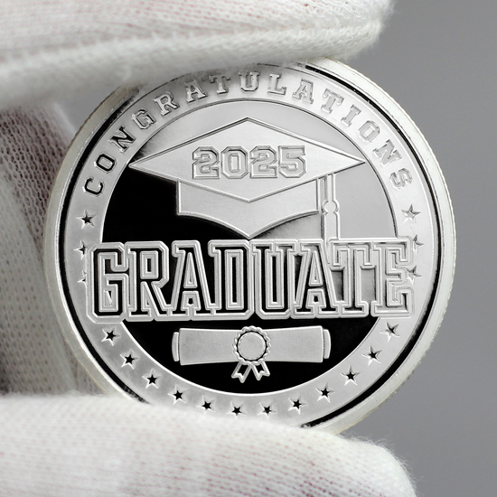 2025 Congratulations Graduate 1oz .999 Silver Medallion in Gift Box