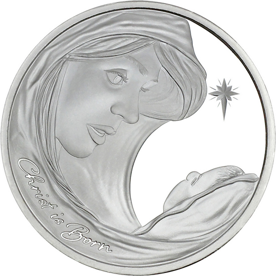 2024 Mary Adoring Baby Jesus 1oz .999 Silver Medallion in Gift Box