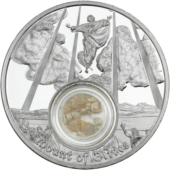 2025 Mesa Grande Silver In the Footsteps of Jesus: Ascension with Stone from Jerusalem 1oz Proof in OGP