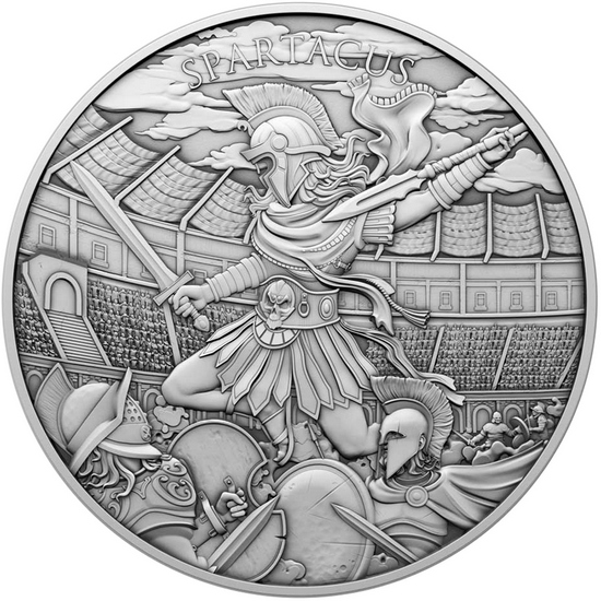 Spartacus Legendary Warriors Series 1oz .999 Silver Medallion