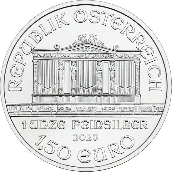 2025 Austria Silver Philharmonic 1oz BU Coin