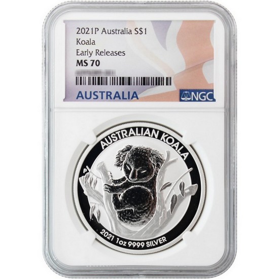 アンティークコイン 銀貨 MS70 Deep Cameo Australia Koala 2011 p 1
