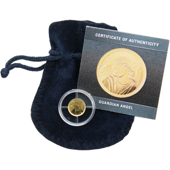 2025 Liberia Gold Proof Guardian Angel 1/200oz Coin in OGP