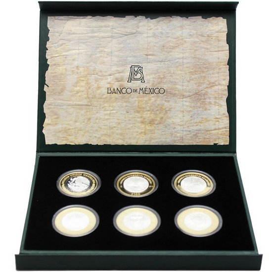 2014 Mexico Bi-Metallic 6-Coin Heritage Set (Series IV)