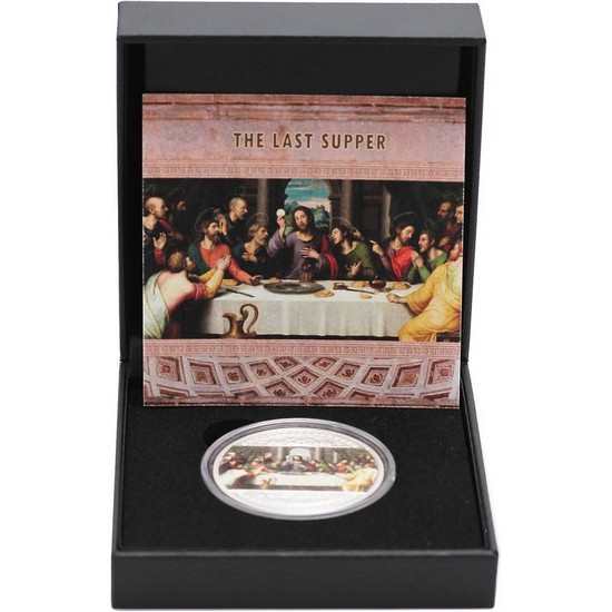 2025 Cameroon Silver Last Supper Colorized 1oz Coin in OGP