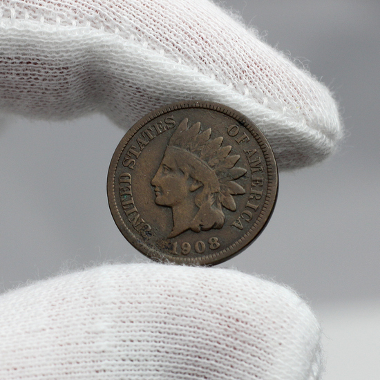 1908 S Indian Head Cent G/VG Condition