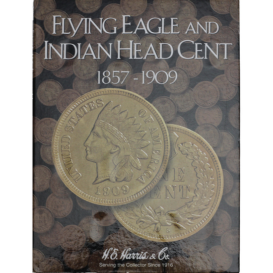 (1890-1909)* Indian Head Cent Set in Tri-Fold Album