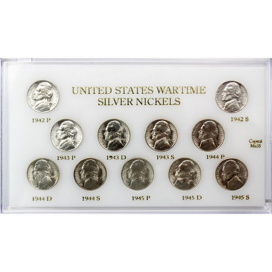 1942-1945 Jefferson War Nickel BU Set - 11 coins