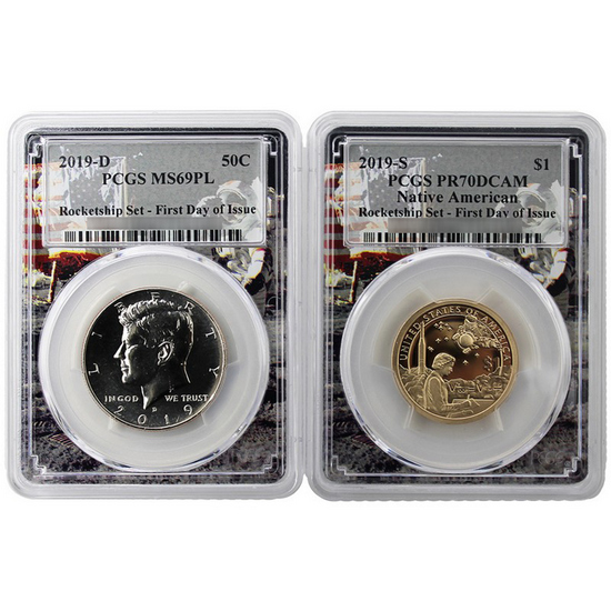 2019 Rocketship Set PL70/69 FDI PCGS Moon Label