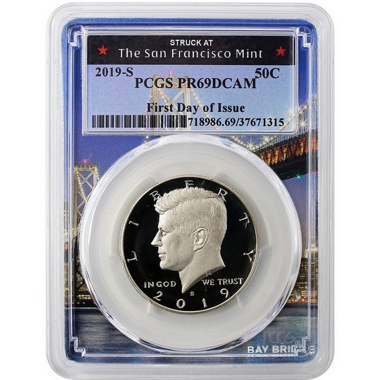 2019 S Kennedy Half Dollar PR69 FDI DCAM PCGS Bridge Label