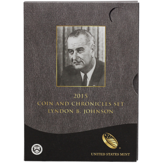 2015 Lyndon B Johnson Presidential Dollar Coin and Chronicles Set in OGP