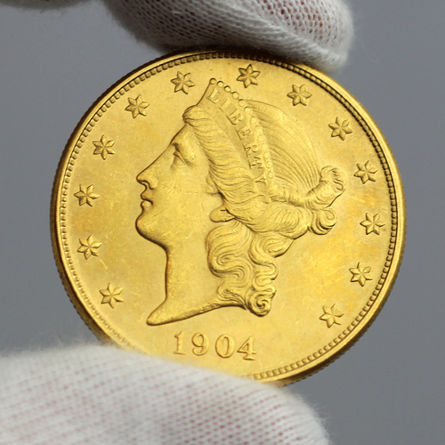 1904 $20 Gold Liberty Head Coin AU/BU Condition