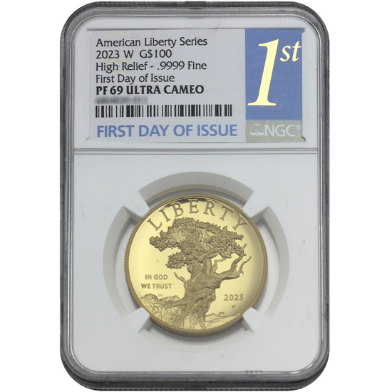 2023 W Gold American Liberty Series 1oz Medal PF69 UC HR FDI NGC 1st Label