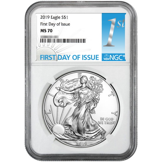 2019 Silver American Eagle MS70 FDI NGC 1st Label