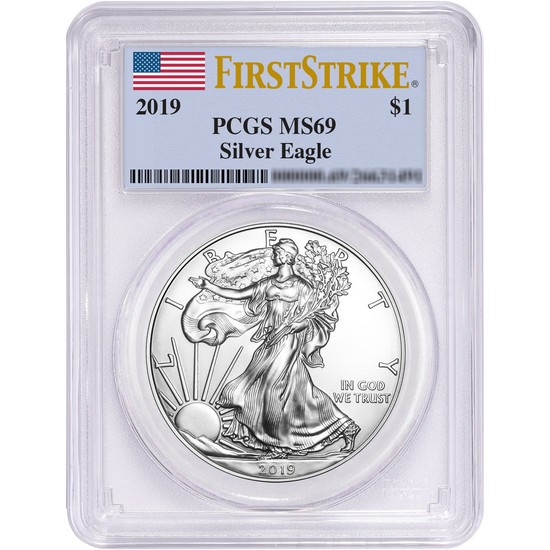 2019 Silver American Eagle MS69FS PCGS Flag Label