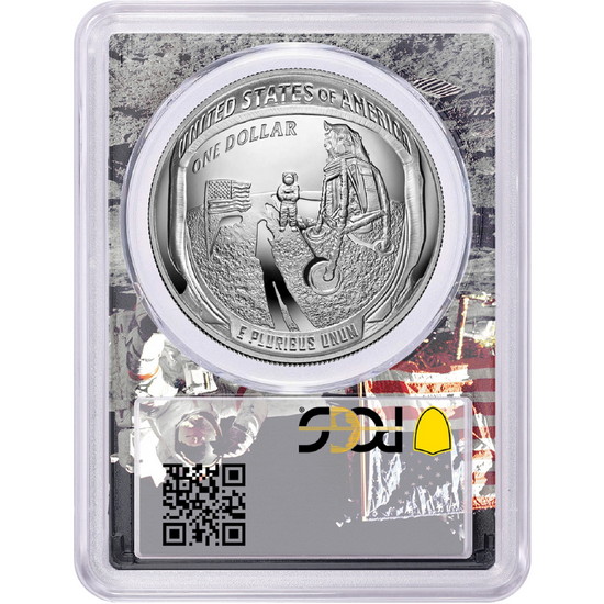 2019P Apollo 11 Proof Silver Dollar PR70FS PCGS Moon Landing Frame