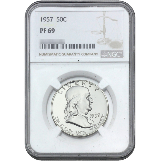 1957 Proof Franklin Half Dollar PF69 NGC