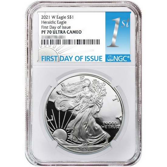 2021 W Silver American Eagle Congratulations Set Type 1 PF70 UC FDI NGC 1st Label