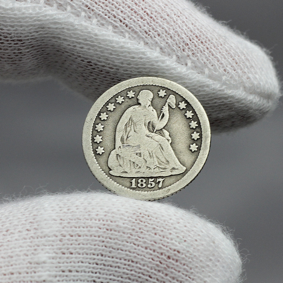 1857 O Liberty Seated Half Dime G/VG Condition