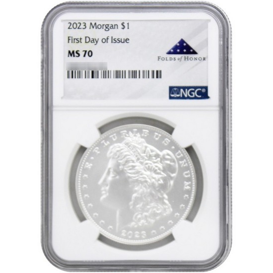 2023 Morgan Silver Dollar MS70 FDI NGC Folds of Honor