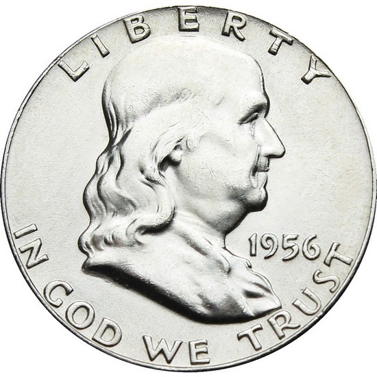 1956 Silver Franklin Half Dollar BU Condition