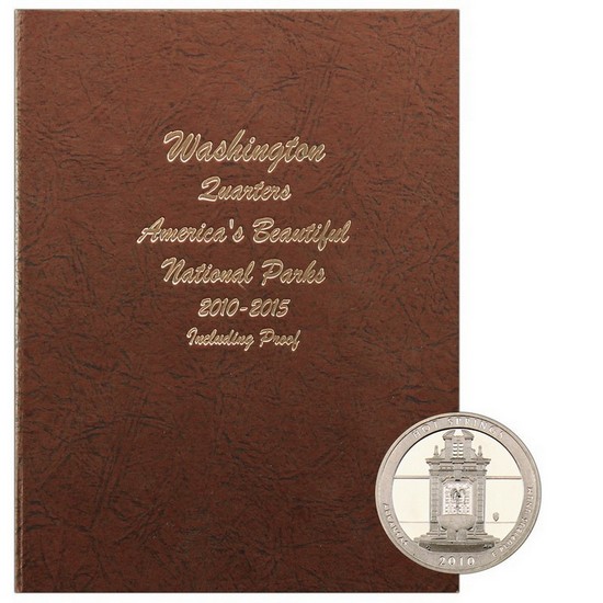 2010 - 2015 America The Beautiful Deluxe Quarter Set in Dansco Album