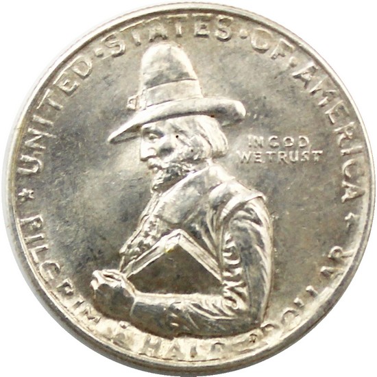 1920 Pilgrim Half Dollar Commemorative AU/BU Condition