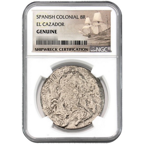 El Cazador Shipwreck 8 Reales NGC Genuine (Low Grade)