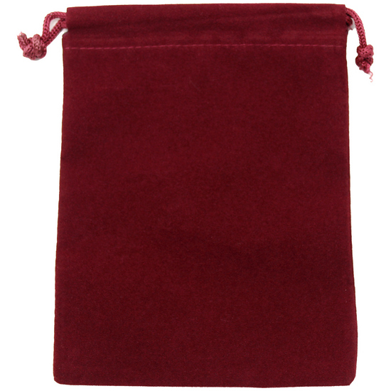 Large Maroon Velvet Pouch for 5oz Rounds or 10oz Bars