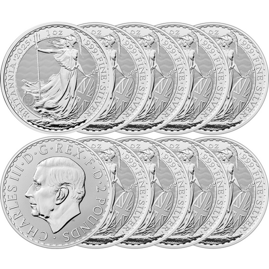 2025 Great Britain Silver Britannia 1oz BU 10pc