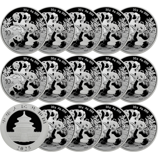 2025 China Silver Panda 30g BU 15pc