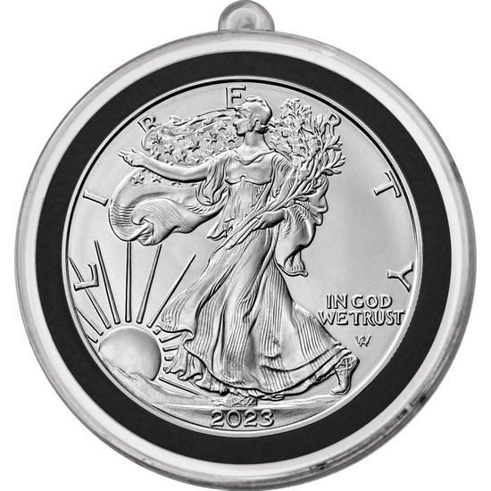 2023 Silver American Eagle BU in Ornament Capsule