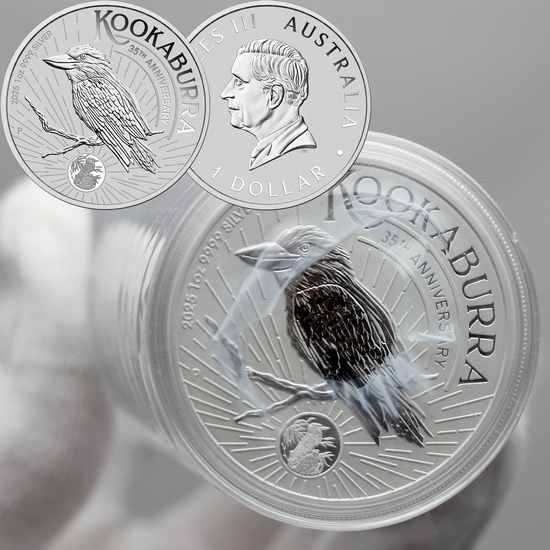 2025 P Australia .9999 Silver Kookaburra 1oz BU 100pc