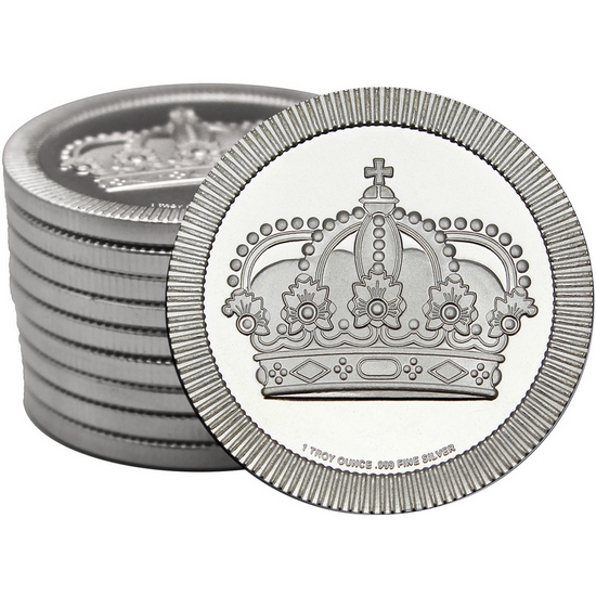 Crown Stackables 1oz .999 Silver Medallion 10pc