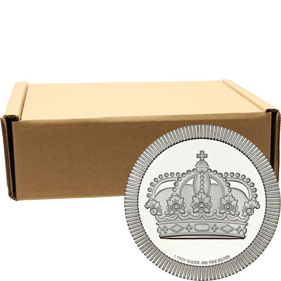 Crown Stackables 1oz .999 Silver Medallion in Tubes 500pc