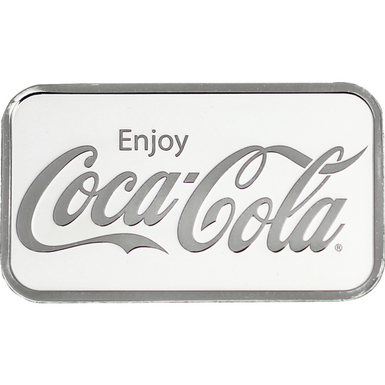 Coca-Cola® 1 oz .999 Pure Silver Bar [COKE-SLV-1-OZ-BAR] - $32.12 : Aydin  Coins & Jewelry, Buy Gold Coins, Silver Coins, Silver Bar, Gold Bullion, Silver  Bullion 