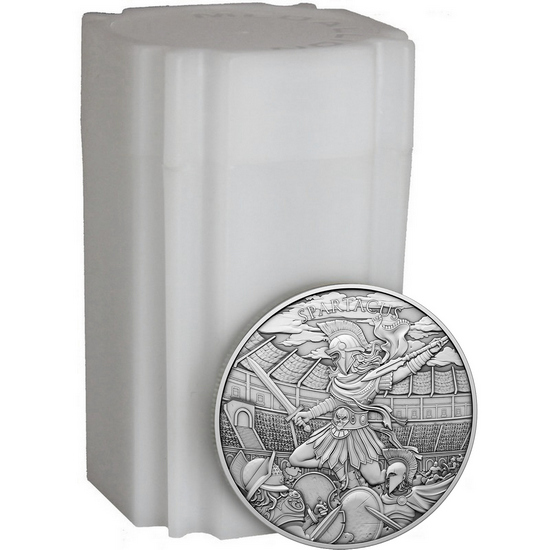 Spartacus Legendary Warriors Series 1oz .999 Silver Medallion 20pc