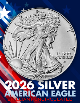 2026 Silver American Eagle BU Coins 2026 Silver American Eagle BU Coins